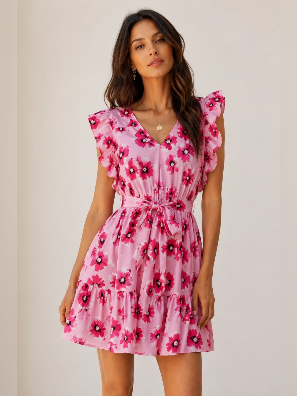 Banjanan Paulita Mini Dress | Pink Floral | Size XS